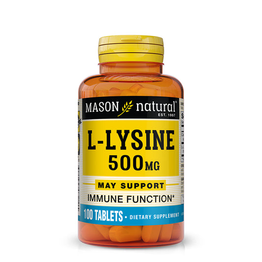 Mason Natural L-Lysine 500mg 100 Comprimés (100 Servings